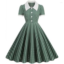 Party Dresses Women Pin Up Casual Tunic Dress 2023 Summer Short Sleeve Retro Robe 60s 50s Vintage Rockabilly Swing Vestidos