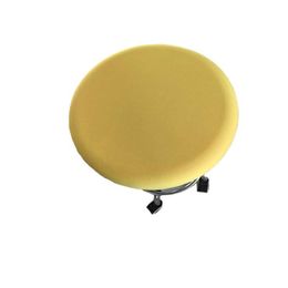 Chair Covers Cover Home Elastic Protector Seat Color Round Stool Fashion Bar Spandex Case Household Products SolidChair