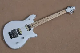 Factory White Electric Guitar with Body Binding,Maple Fingerboard,HH Pickups,Offer Logo/Color Customise