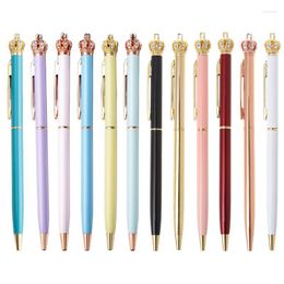 Cute Diamond Crown Ballpoint Pens For School Office Supplies Writing Stat JIAN