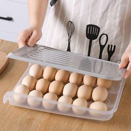 Storage Bottles 3-row Kitchen Stacked Auto Scrolling Egg Holder Box Rack Container