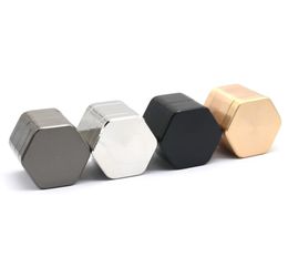 Smoking pipe Fashion New Creative Full Magnet Hexagonal Cigarette Grinder with Four Layers of 58mm Zinc Alloy Cigarette Grinder