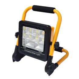Rechargeable 50W Solar Flood Light Outdoor Portable LED Reflector Spotlight Emergency USB Solar Charging Lamp