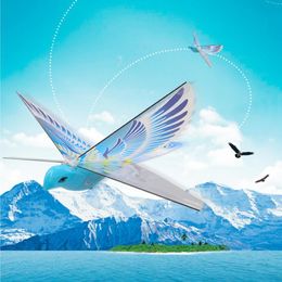 Electric/RC Animals 360 Degree 2.4GHz Flying RC Bird Toy Flying Birds Simulation Flapping Wing Bird Toy For Kids Toy Led Model 230525