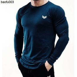 Men's T-Shirts New Long Sleeve T Shirt Sport Men Gym Shirt Quick Dry Gym Fitness Training Running t shirt Men Workout T-Shirt Bodybuilding Tops J230526