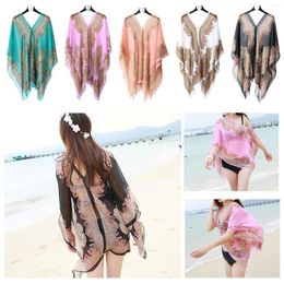 Scarves Fashion Women Scarf Shawl Poncho Printed Sunscreen Cover Bikini Sale Soft Comfortable Beach Protectio X4R6