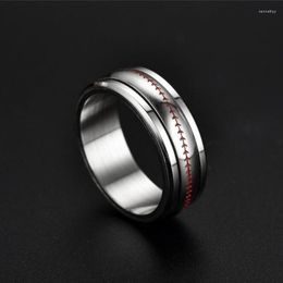 Cluster Rings Personalized Fashion Stainless Steel Rotatable Sports Style Men's Ring Rock Punk Jewelry