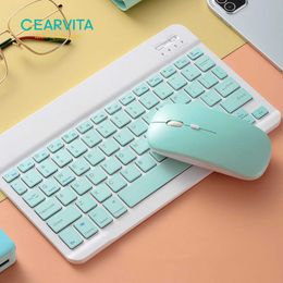 Keyboards Bluetooth Wireless Keyboard Mouse Russian French Portugue Spanish Korean For Android iOS Windows Phone Tablet iPad Air Pro Pad G230525