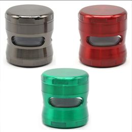 Smoking pipe New 4-layer zinc alloy cigarette sharpener with missing corners, 52mm side three hole manual metal cigarette sharpener, cigarette set