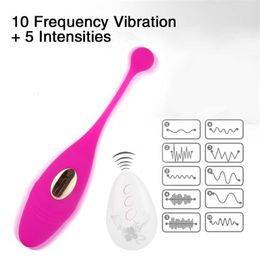 Massagers Sex Toy Massager Wireless Remote Control Vibrating Bullet Eggs Vibrator Toy for Woman Rechargable Clitoris Stimulator Vaginal Ball