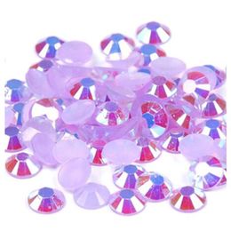 Resin Rhinestones Light Purple AB 500/1000pcs 2-6mm Round Flatback Non Hotfix Diamonds For Craft Fabric Wedding Dresses