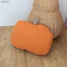 Dolls Kids Plush Toy Ins Creative Home Cartoon Pumpkin Cute Companion Pillow Summer Nap Pillow Children's Room Decoration Doll L230522