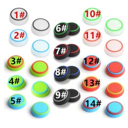 200pcs/lot dual color silicone cap cap cap thumb grip caps caps for ps5 psp ps3 xbox One 360 ​​series x s wiiu controller