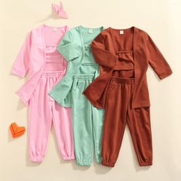 Clothing Sets FOCUSNORM 3Pcs Kids Girls Fashion Clothes 2-6Y Solid Off-Shoulder Sleeveless Tube Tops Cardigan Outwear Elastic Pants