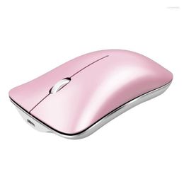 Mice Wireless 2.4Ghz Bluetooth 4.0 Dual Mode Mouse Aluminum Alloy 1600 DPI Ultra-thin Rechargeable High Class Optical Computer Mice1 Rose22