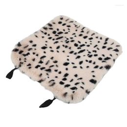 Car Seat Covers 17inch Universal Auto Front Pad Soft White Black Spots Cushion Keep Warm For Winter