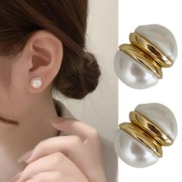 Non Piercing Lymphatic Drainage Acupressure Earrings Womens Magnetic Lymphvity Magnetology Stud Lymph Pearl Earrings NEW