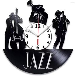 Wall Clocks Clock Jazz Xmas For Musician Music Genre Vintage Man Record Musical