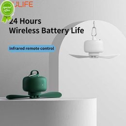 New JISULIFE Ceiling Fan USB Rechargeable Portable Household Electric Hanging Fans with Remote Control