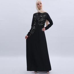 Casual Dresses Tassel Sequins Dress Muslim Women's Fashion Long Summer Loose Robe Arab Turkey Caftan Ramadan Dubai Ladies Abaya