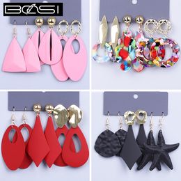 BOSI Women set earrings fashion Jewellery drop earrings minimalist Metal long earrings black simple earring girls pink wholesale