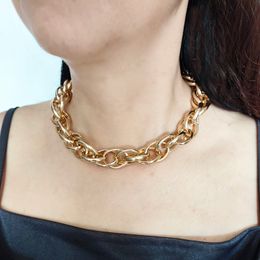Fashion Cuban Link Chain Necklace Choker for Women y2k Aesthetic Gold Silver Curb Chains Necklaces Hip Hop Punk Grunge Birthday Jewellery Accessories Gifts Wholesale