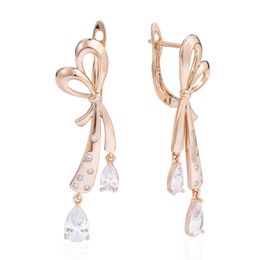 Hanreshe Leaf Zircon Drop Earrings Punk Jewellery Party Wedding Copper Small Cute Crystal Dangle Pendant Earring Women Gift