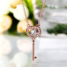 Pendant Necklaces 2023trend Fashion Love Key Necklace Trendy Clavicle Chain Charms On Neck Gothic Women's