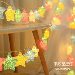 Garden Decorations LED Smlie Cloud String Lights Fairy Garland Curtain Children Bedroom Lamp Chian Year Christmas Outdoor Decoration 230525