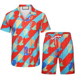 23 summer fashion Mens Tracksuits Hawaii beach pants set designer shirts printing leisure shirt man slim fit the board of directors short sleeve short beachs#20