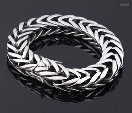 Link Bracelets Fashion Chain Stainless Steel Bracelet Men Heavy 17MM Wide Mens Wholesale