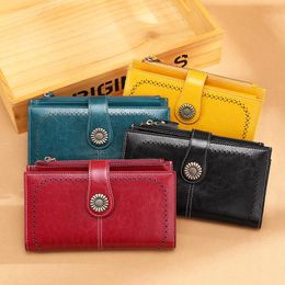 Wallets RFID2023 Wallet Women's Long Leather Lady Zipper Multifunction Large Capacity Clutch Bag Womens And Purses