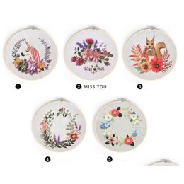 Arts And Crafts Kill Time Circle Embroidery Kit Needlework Cross Stitch Kits For Beginner Diy Art Sewing Craft Drop Delivery Home Gar Dhfqk