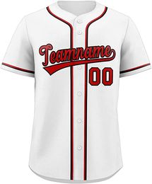 Custom Baseball Jersey Personalized Stitched Hand Embroidery Jerseys Men Women Youth Any Name Any Number Oversize Mixed Shipped White 0526002