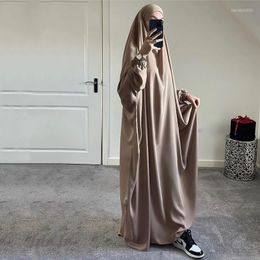 Ethnic Clothing Hooded Abaya Women Prayer Garment Muslim Full Cover Jilbab One Piece Long Dress Robe Dubai Turkey Islamic Clothes Djellaba