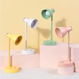 Table Lamps Desk Lamp Dimmable 90 Adjustable Light Students Bedside Eyes Protection Night Lights Household Bedroom Green