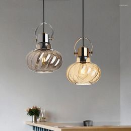 Pendant Lamps Vintage Lights Hanging Led Lighting Suspension Nordic Glass Bedroom Dining Room Loft Bar Hanglamp Decor Chandelier