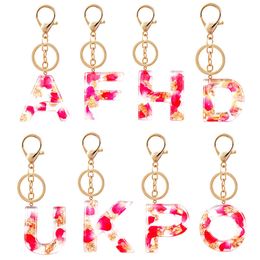 Keychains Letter Pendant Resin Ring Women's Cute Car Acrylic Flash Keychain Bracket Charm Couple Pack Gift G230525