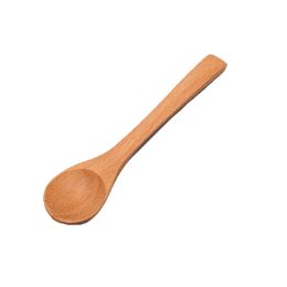 Wooden Round Bamboo Spoon Soup Tea Coffee Salt Spoon Jam Scoop DIY Kitchen Tool Kids Ice Cream Tableware Tool Top Quality