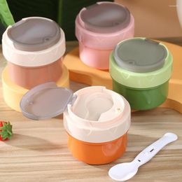 Dinnerware Sets Oatmeal Cup Leak-proof Good Insulation Effect Built-in Folding Spoon Breakfast Household Supplies