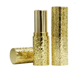 Storage Bottles 100Pcs Gold DIY Lipstick Tubes Empty Lip Containers 12.1mm Refillable Sample Homemade