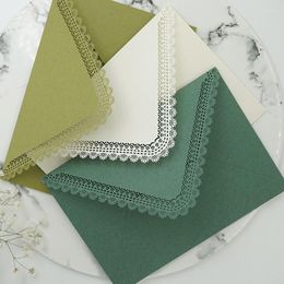 Gift Wrap 3pcs/set Vintage Hollow Lace Envelopes For Cards Storage Wedding Invitation Envelope 16x11.3cm