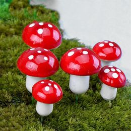 Garden Decorations Simulation Plant Mini Foam Small Mushroom Diy Micro Landscape Fleshy Potted Christmas Forest Decoration