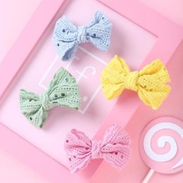 Hair Accessories Girls Chic Bow Knot Knit Clips For Baby Grils Hairpins Gift 2023 Elegant Sweet Autumn Barrettes Headwear