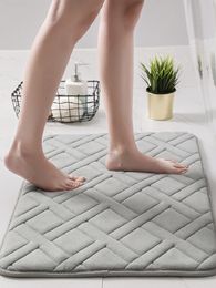 Carpet Inyahome Soft Step Premium Memory Foam Bathroom Rug Super Absorbent Non Slip Machine Washable Quick Dry Bath Mat 230525