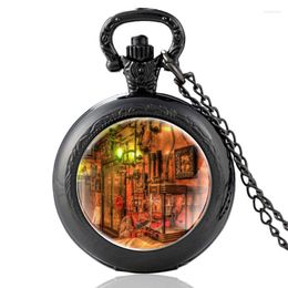 Pocket Watches Unique Steampunk Style Design Vintage Quartz Watch Men Women Glass Dome Charm Pendant Necklace Hours Clock Gifts