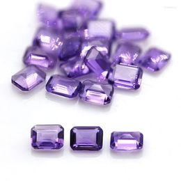 Loose Gemstones High Quality Natural Amethyst Rectangular Cut 1.5x2mm Accept Size Customization