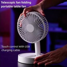 Other Home Garden Table fan Foldable Fan with 4 Speeds Timing 3600mAh Battery Operated SB Mini Fan for Bedroom Ioor or Outdoor summer Table fan 230525