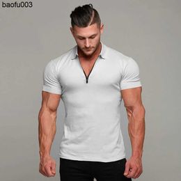 Men's T-Shirts 2023 Men's T-Shirts Fashion Short Sleeved Fitness Bodybuilding Shirt For Men Workout Slim J230526