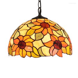 Pendant Lamps European Creative Tiffany Stained Glass Lights Vintage Room For Restaurant Bar Club Pastoral Art